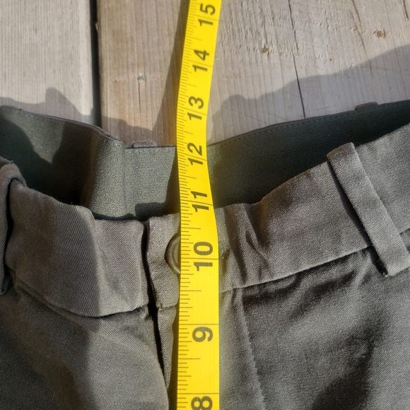 Uniqlo Chinos Medium (30x26) Mid Rise Green Stretch Preppy Cotton Slim Fit - Picture 5 of 6